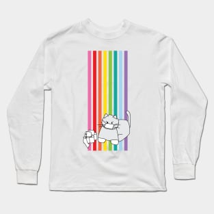 Corona Cat Rainbow Long Sleeve T-Shirt